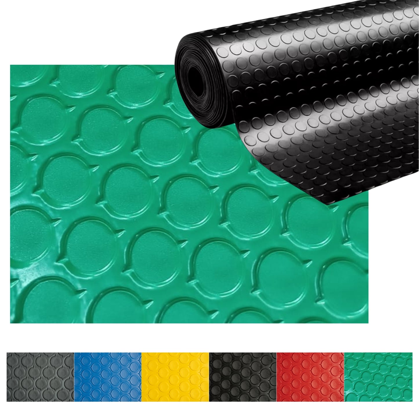 Piso Antiderrapante Hule Gimnasio Tapete PVC 1.6x3.0m Uso Pesado