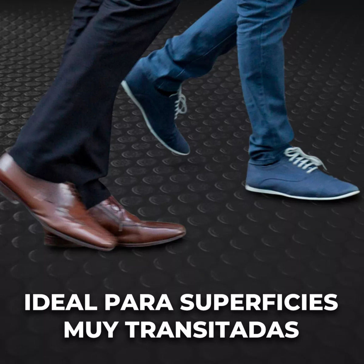 Tapete Piso Antiderrapante Espiga O Tachon Negro 1.0x3.5m Uso Rudo