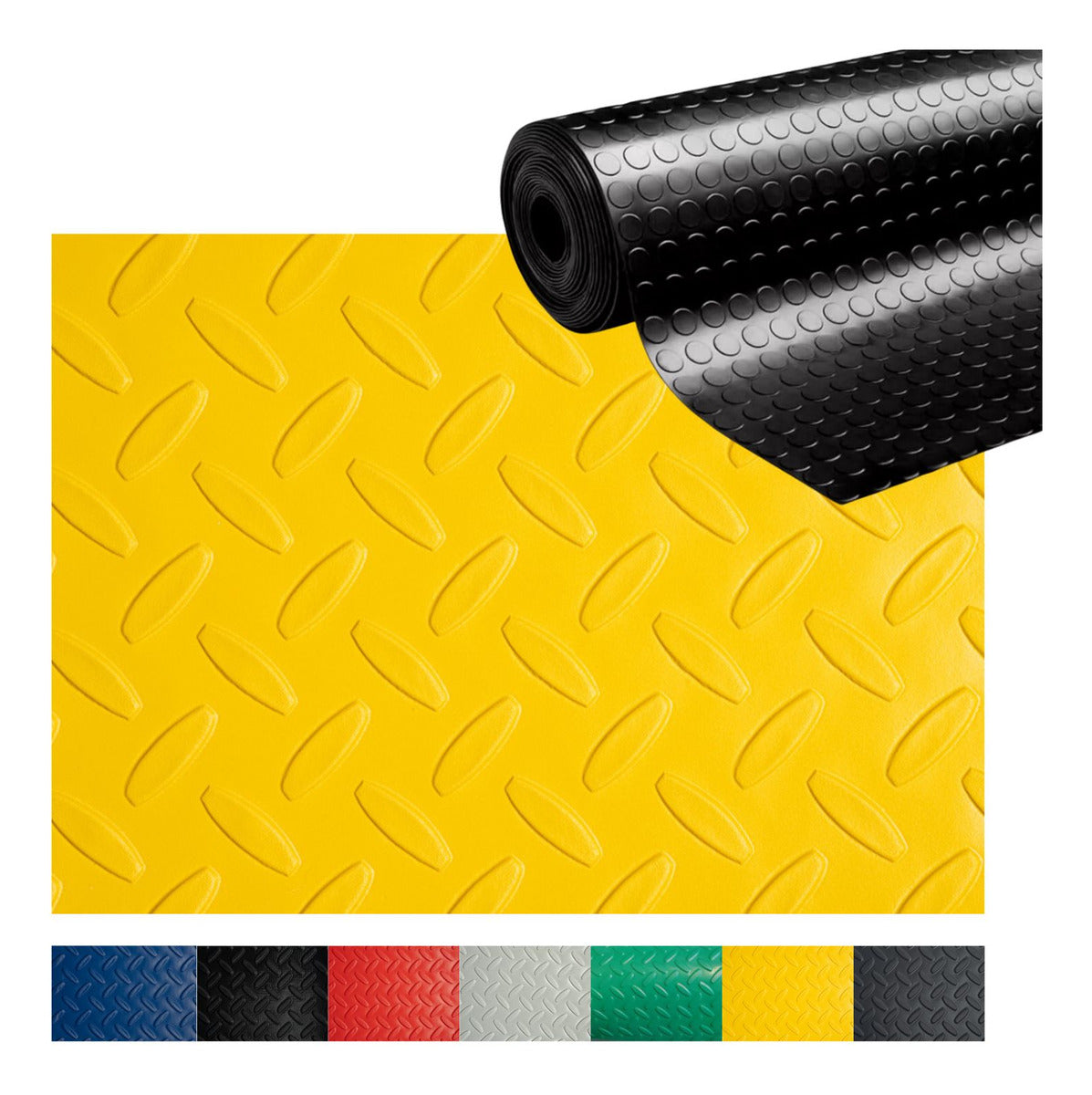 Piso Antiderrapante Hule Gimnasio Tapete PVC 1.6x3.0m Uso Pesado