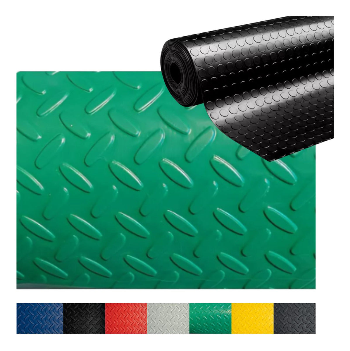 Piso Antiderrapante Hule Gimnasio Tapete PVC 1.6x3.0m Uso Pesado