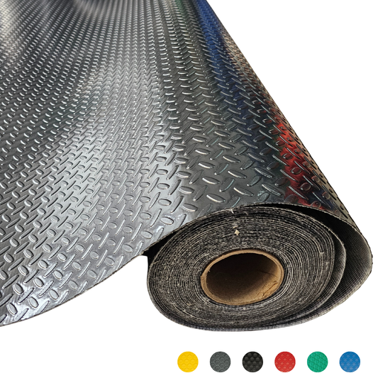 Piso Antiderrapante de Uso Rudo PVC Textil 1.6x2m Gimnasio Taller Rampas Industrial Alta Resistencia